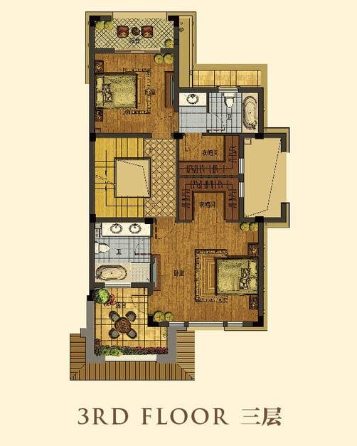 万昌迎恩府s3排屋户型三层